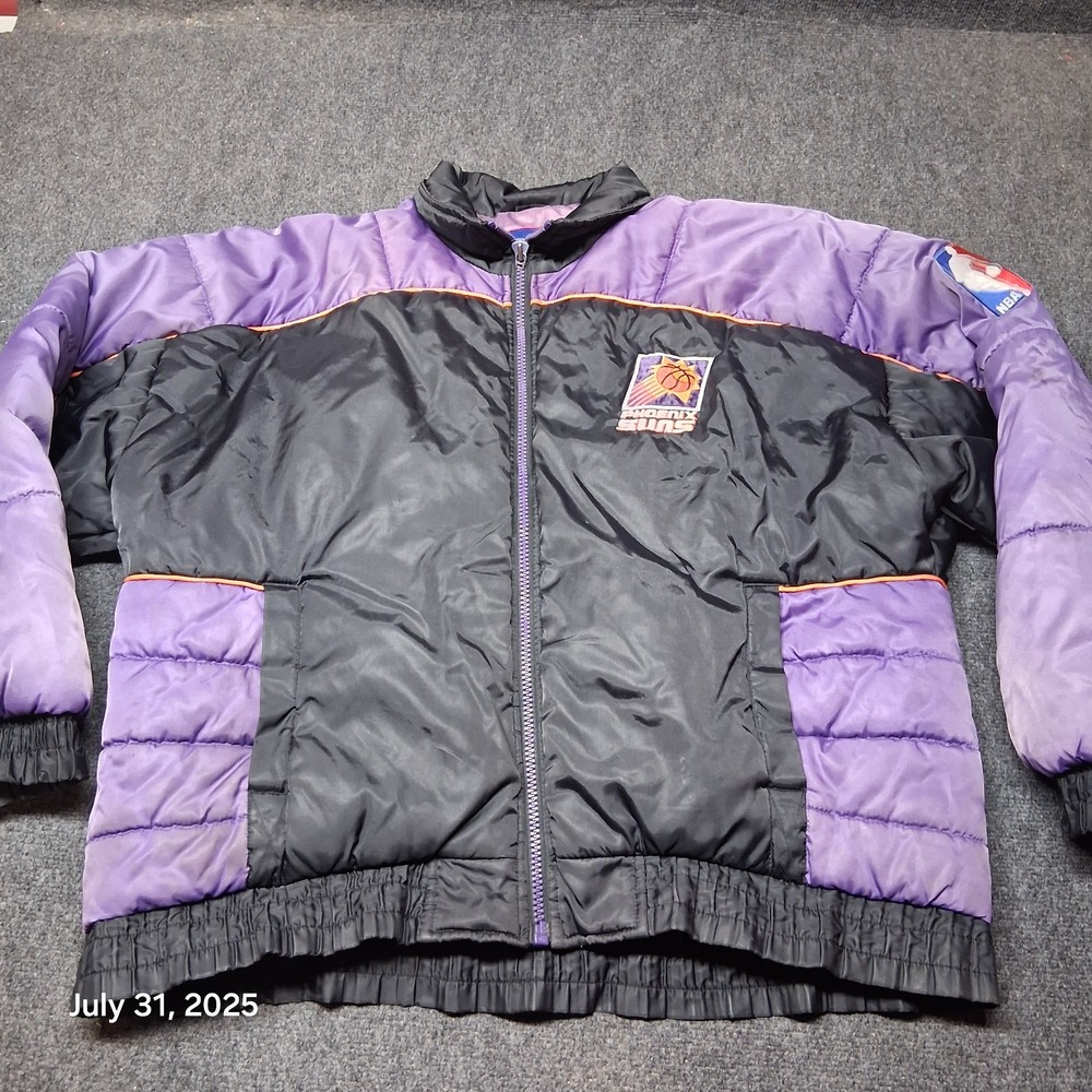 Vintage Pro Player Phoenix Suns Satin Puffer Jacket Mens Size XL‎ NBA